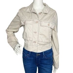 ANTHROPOLOGIE Marrakech Khaki Jacket Size Small